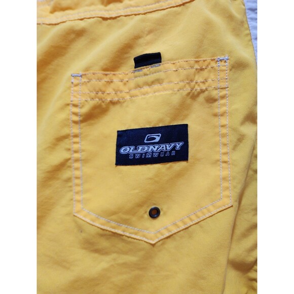Old Navy Mens XXL Yellow & Green Swim Trunks Summer Boardshorts Vacation Resort - Picture 11 of 15